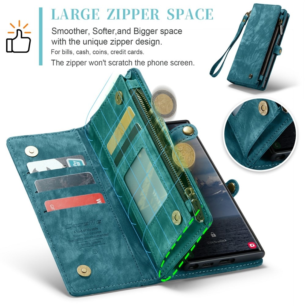 Étui portefeuille multi-cartes Samsung Galaxy S24 Ultra, Bleu