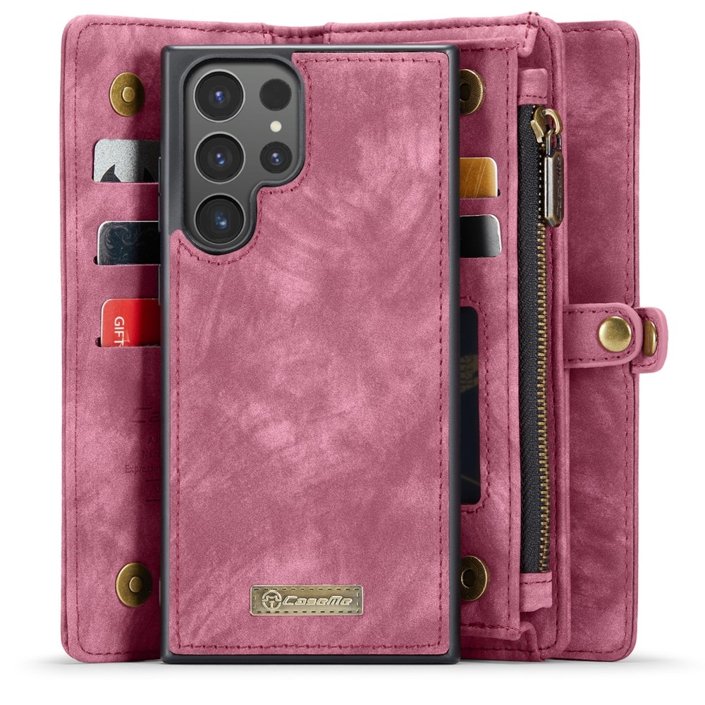 Étui portefeuille multi-cartes Samsung Galaxy S24 Ultra, Rouge