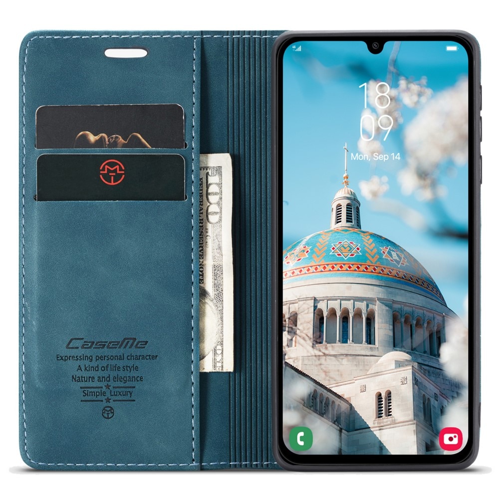 Étui portefeuille mince Samsung Galaxy A15, Bleu