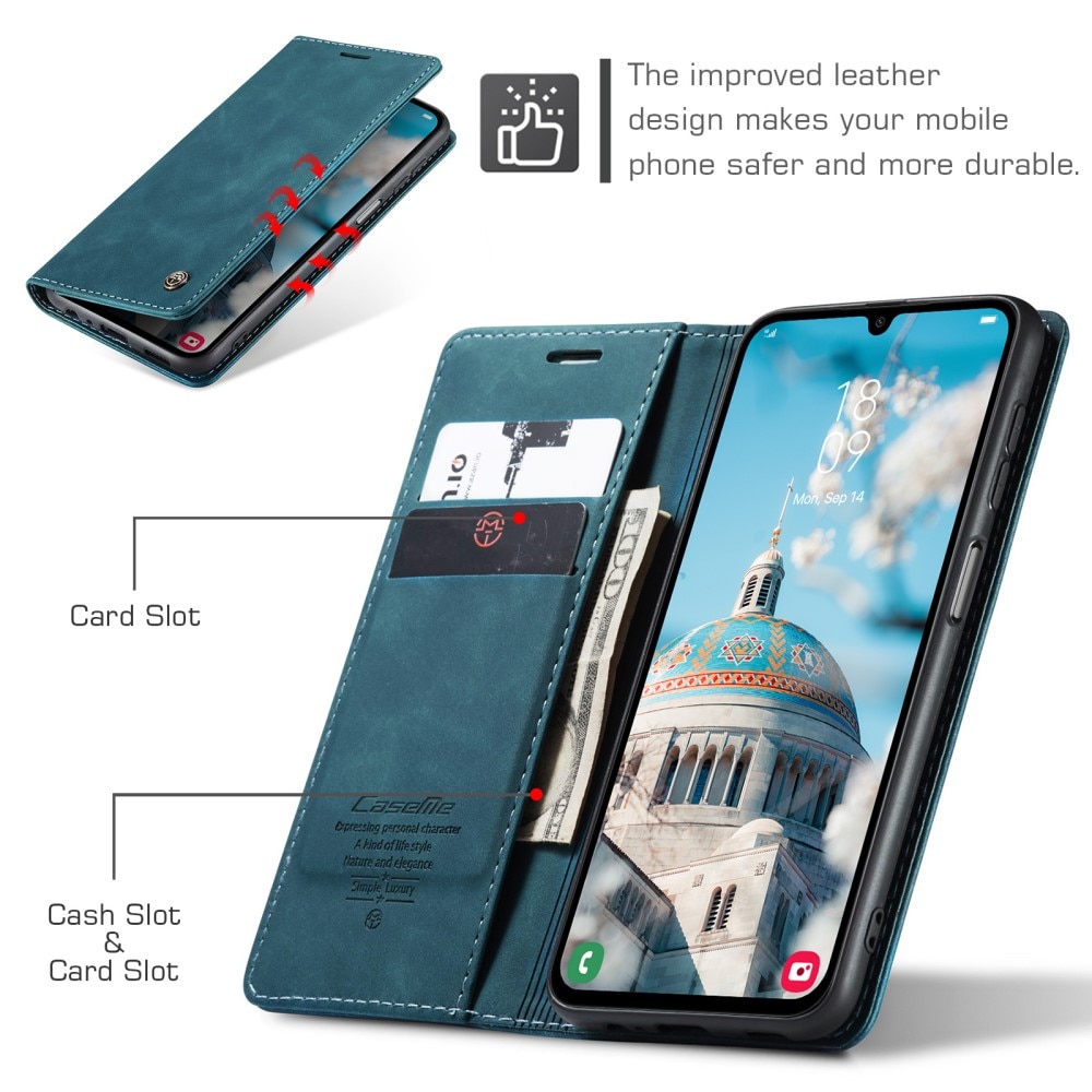 Étui portefeuille mince Samsung Galaxy A15, Bleu