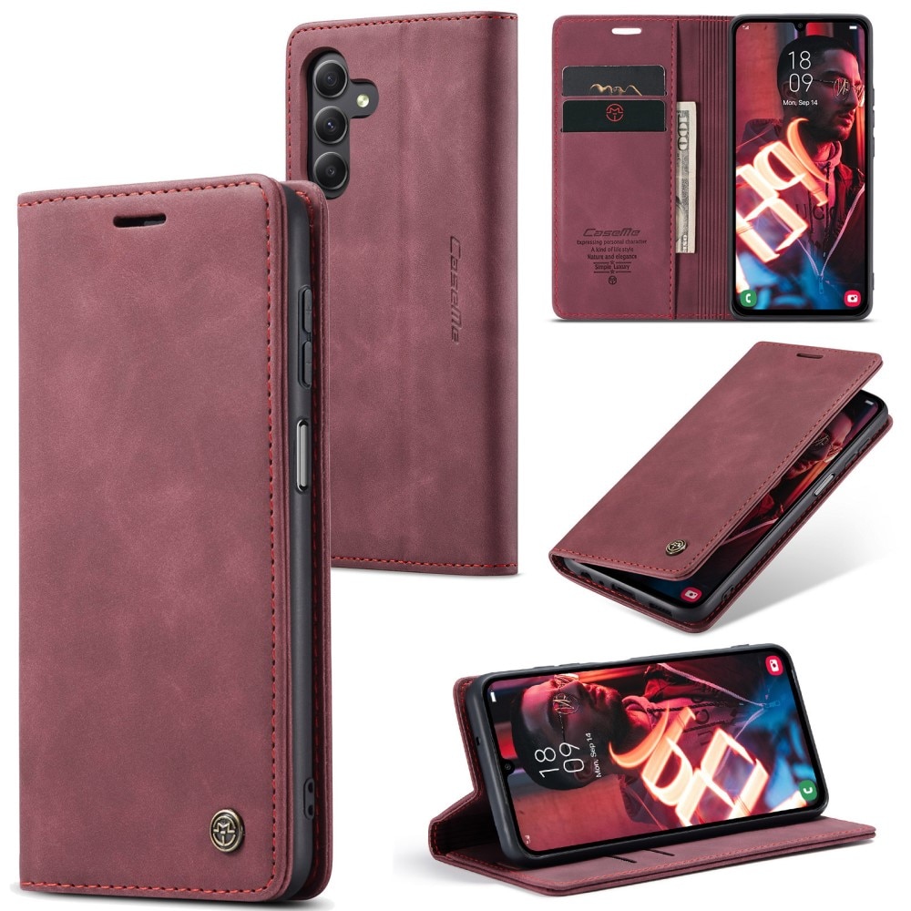 Étui portefeuille mince Samsung Galaxy A15, Rouge
