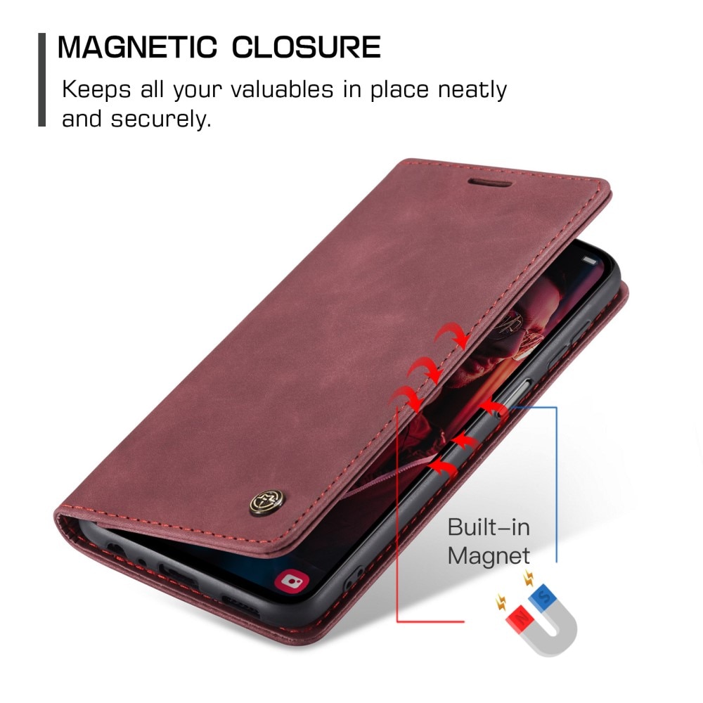 Étui portefeuille mince Samsung Galaxy A15, Rouge