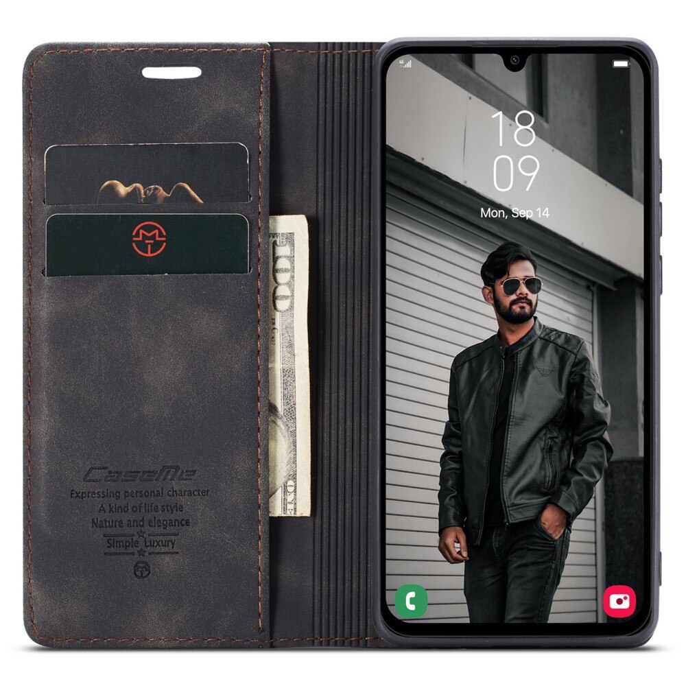 Étui portefeuille mince Samsung Galaxy A15, Noir