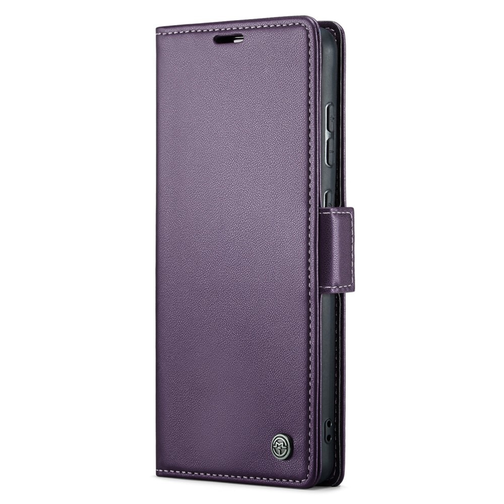 Étui portefeuille mince anti-RFID Samsung Galaxy A55, violet
