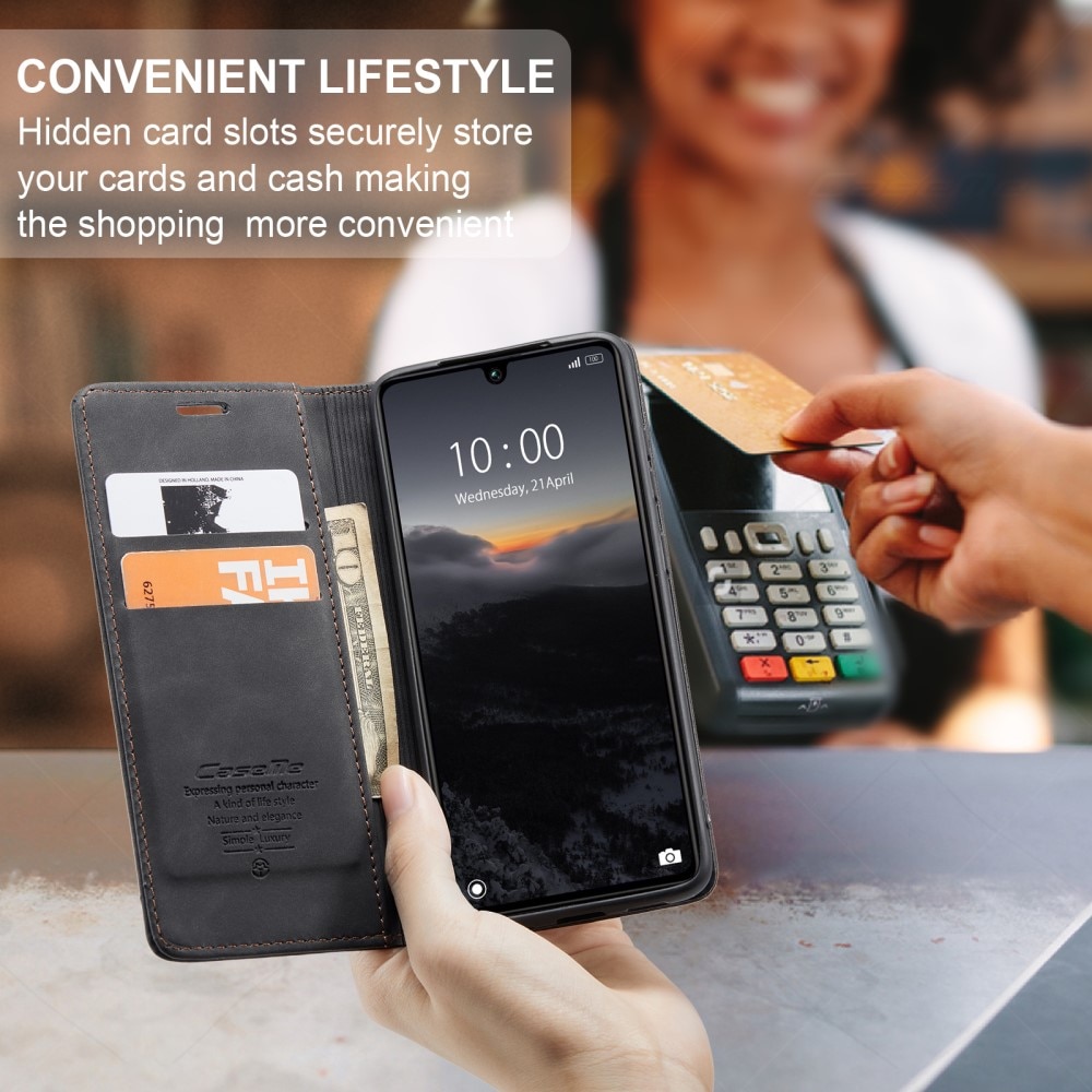 Étui portefeuille mince Xiaomi Redmi 13C, Noir