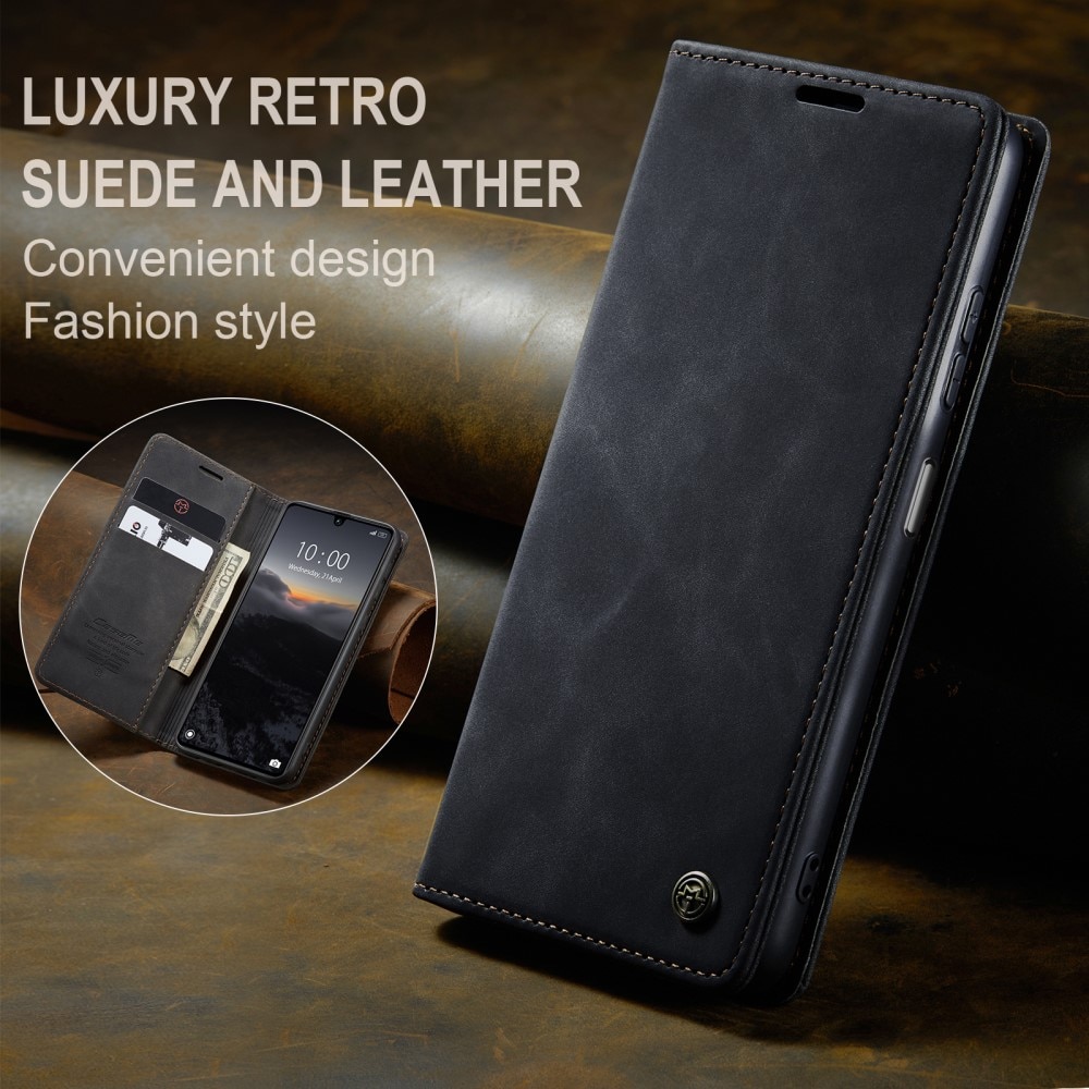 Étui portefeuille mince Xiaomi Redmi 13C, Noir
