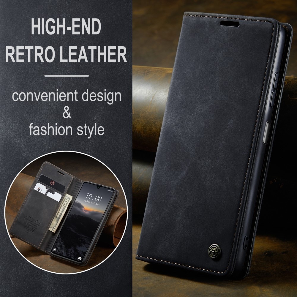 Étui portefeuille mince Xiaomi Redmi 13C, Noir