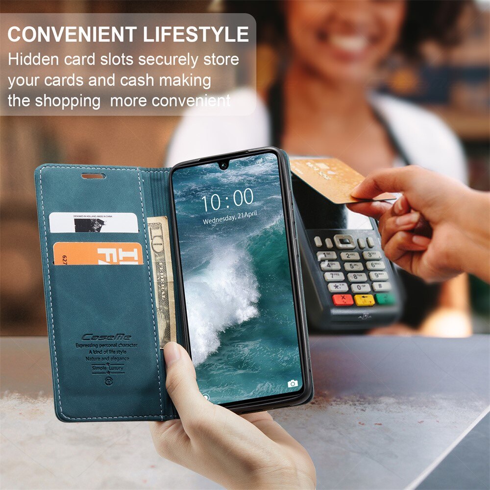 Étui portefeuille mince Xiaomi Redmi 13C, Bleu