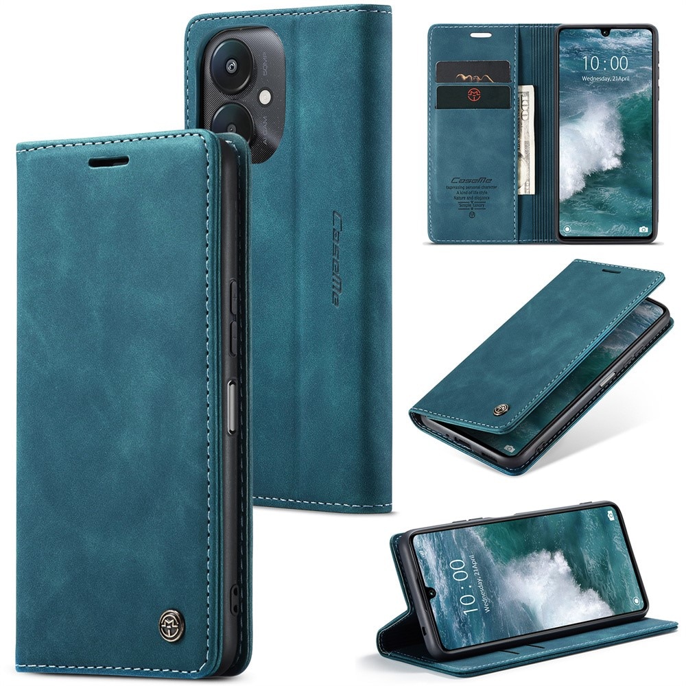 Étui portefeuille mince Xiaomi Redmi 13C, Bleu