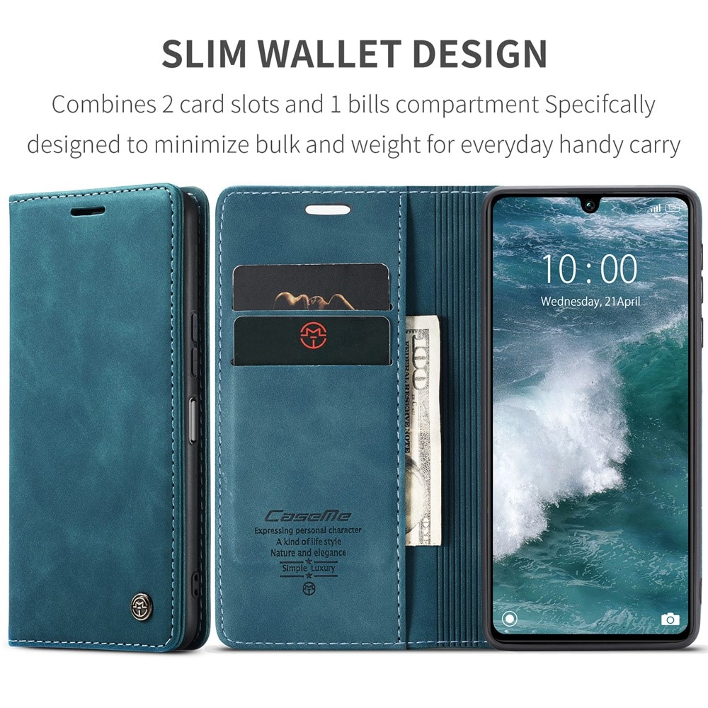 Étui portefeuille mince Xiaomi Redmi 13C, Bleu
