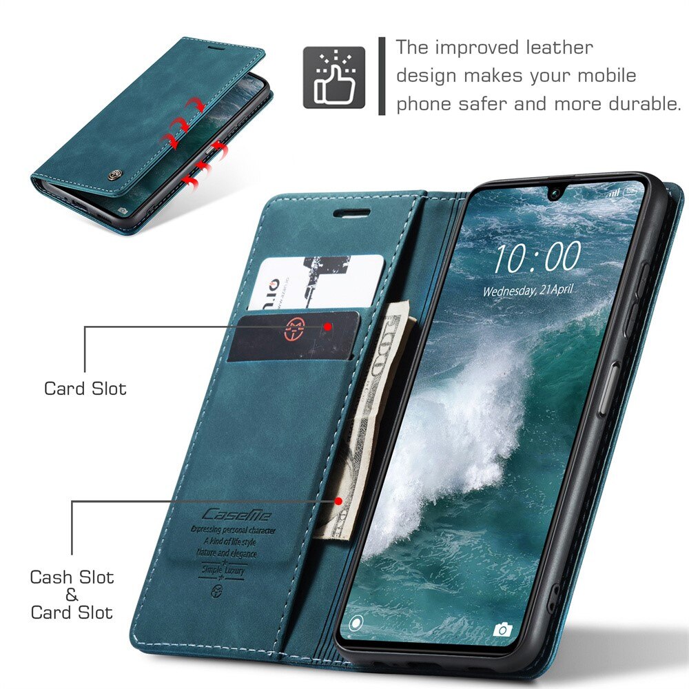Étui portefeuille mince Xiaomi Redmi 13C, Bleu