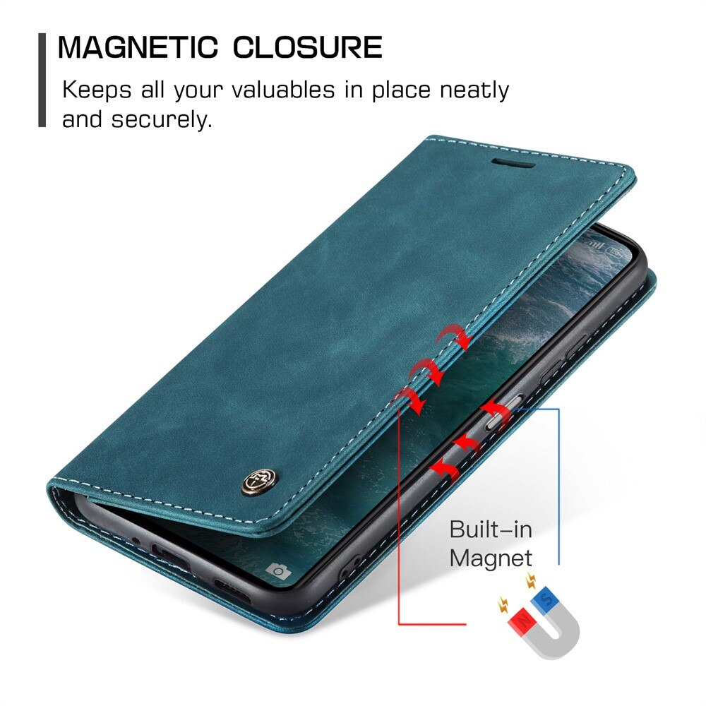 Étui portefeuille mince Xiaomi Redmi 13C, Bleu