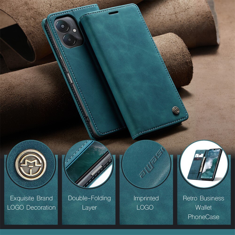 Étui portefeuille mince Xiaomi Redmi 13C, Bleu