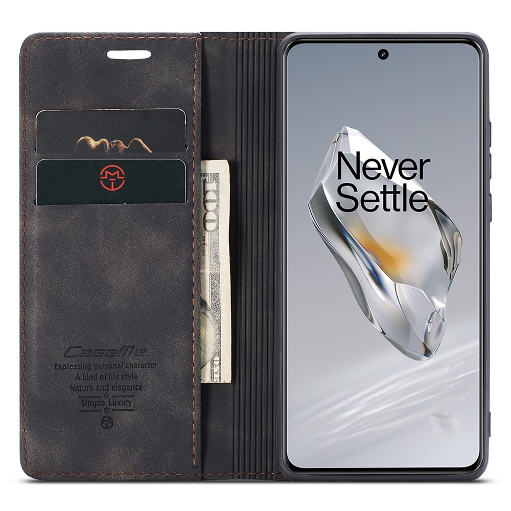 Étui portefeuille mince  OnePlus 12, Noir