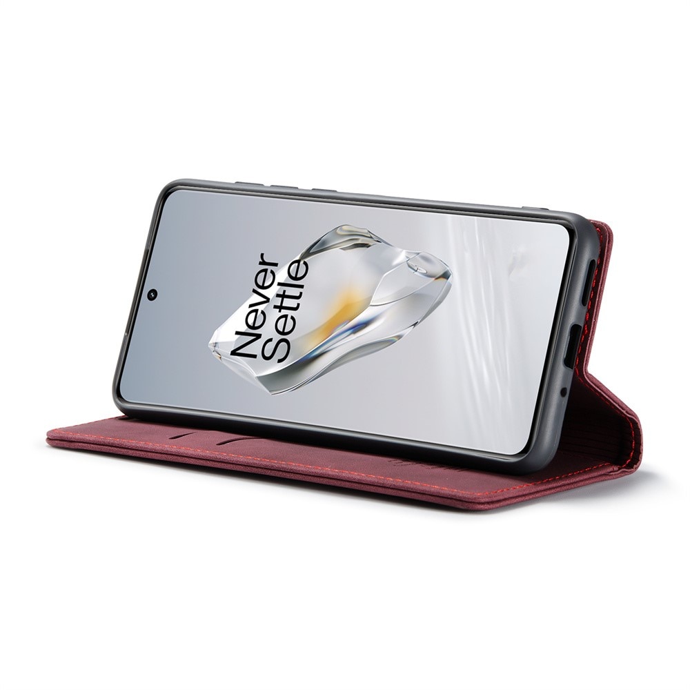 Étui portefeuille mince  OnePlus 12, Rouge