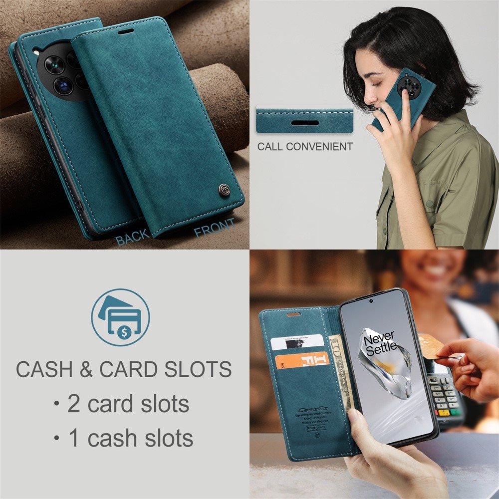 Étui portefeuille mince  OnePlus 12, Bleu