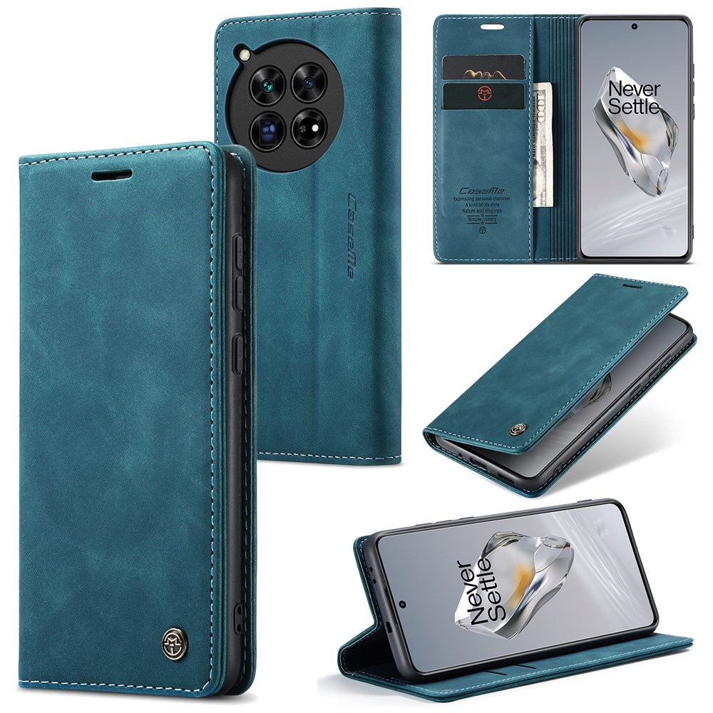 Étui portefeuille mince  OnePlus 12, Bleu