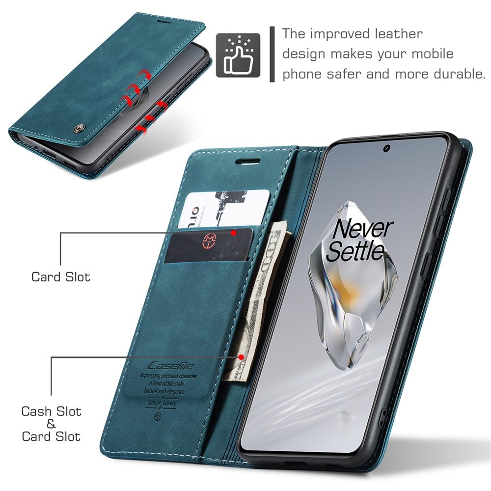 Étui portefeuille mince  OnePlus 12, Bleu
