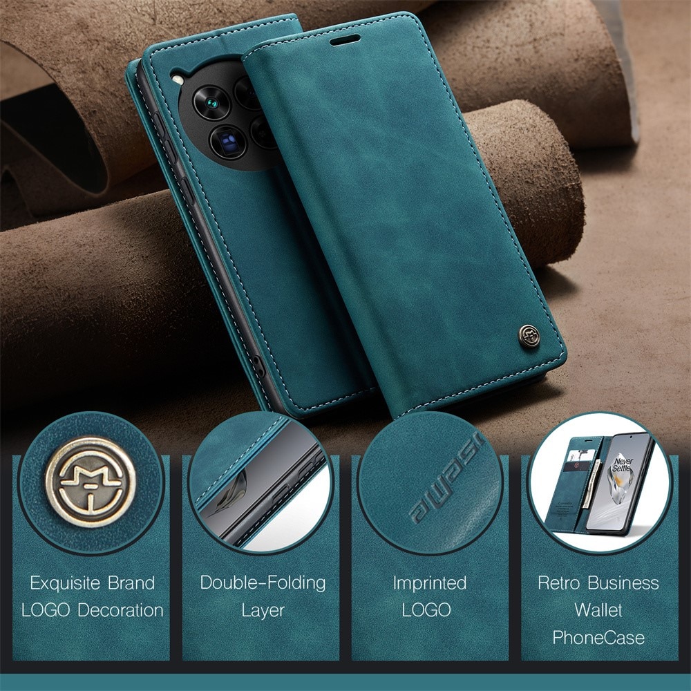 Étui portefeuille mince  OnePlus 12, Bleu