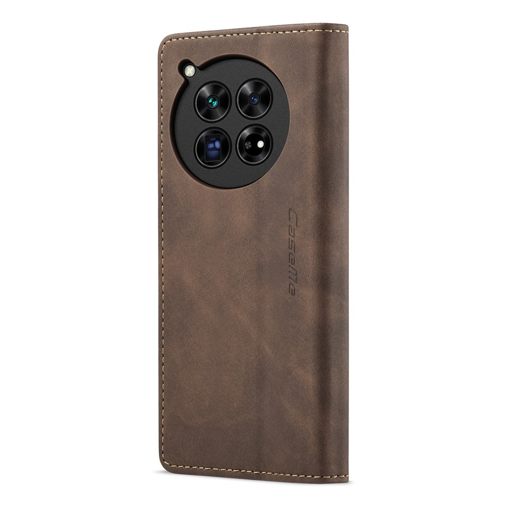 Étui portefeuille mince  OnePlus 12, Marron