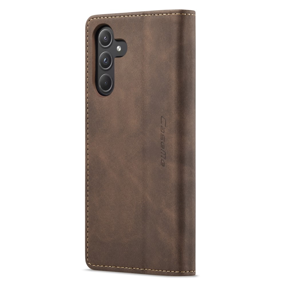 Étui portefeuille mince Samsung Galaxy A55, Marron