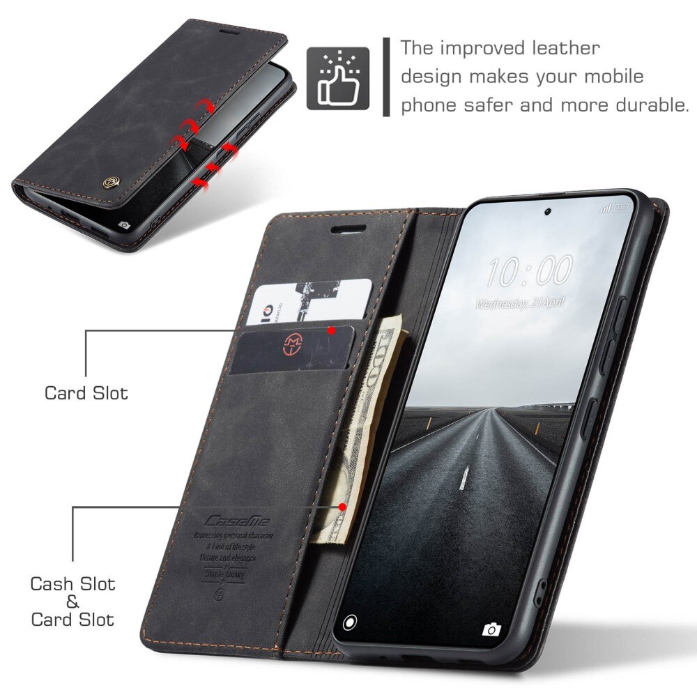 Étui portefeuille mince Xiaomi 14 Pro, Noir