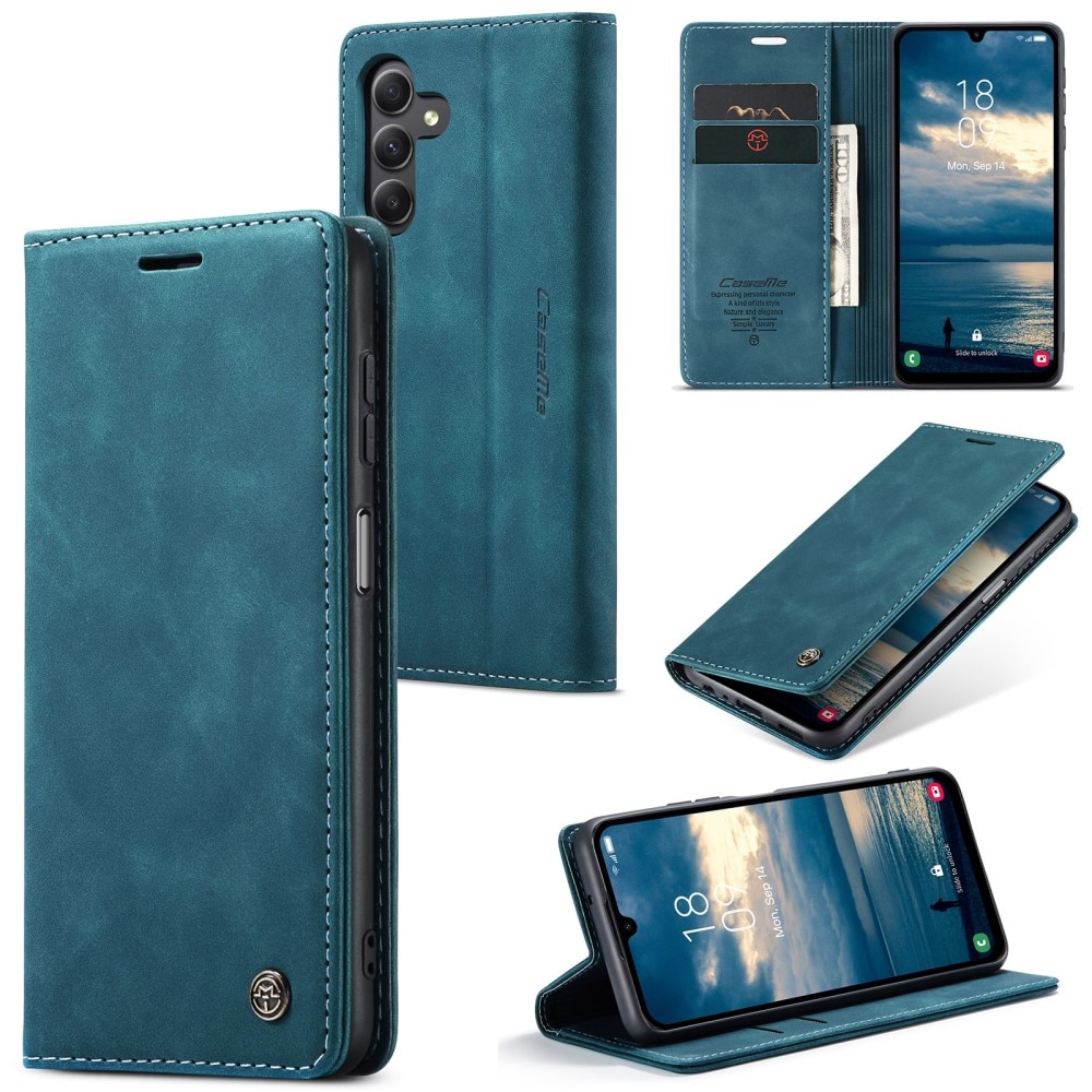Étui portefeuille mince Samsung Galaxy A25, Bleu