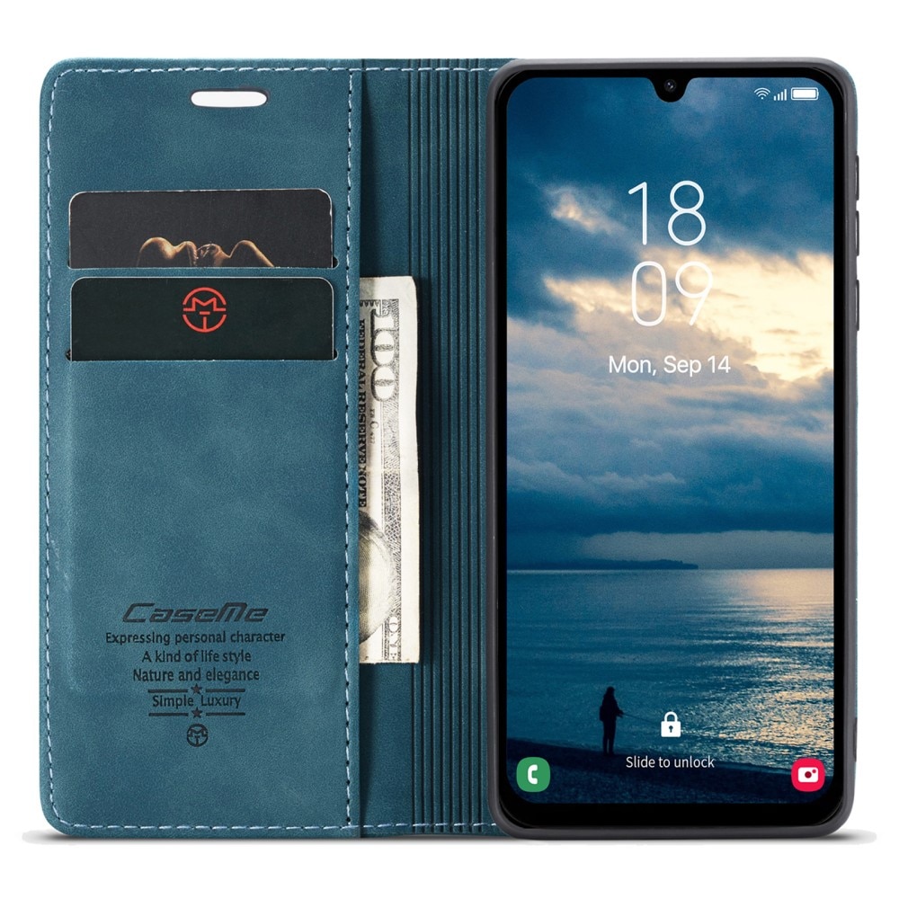 Étui portefeuille mince Samsung Galaxy A25, Bleu
