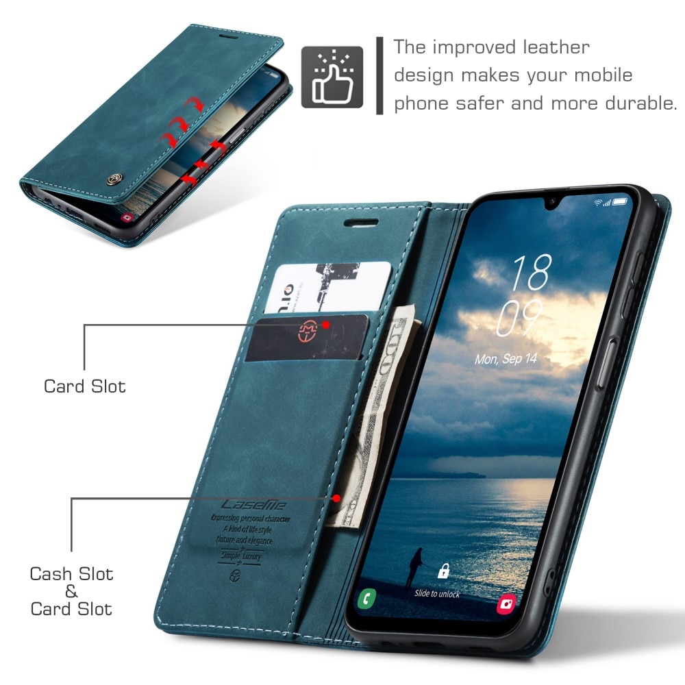 Étui portefeuille mince Samsung Galaxy A25, Bleu