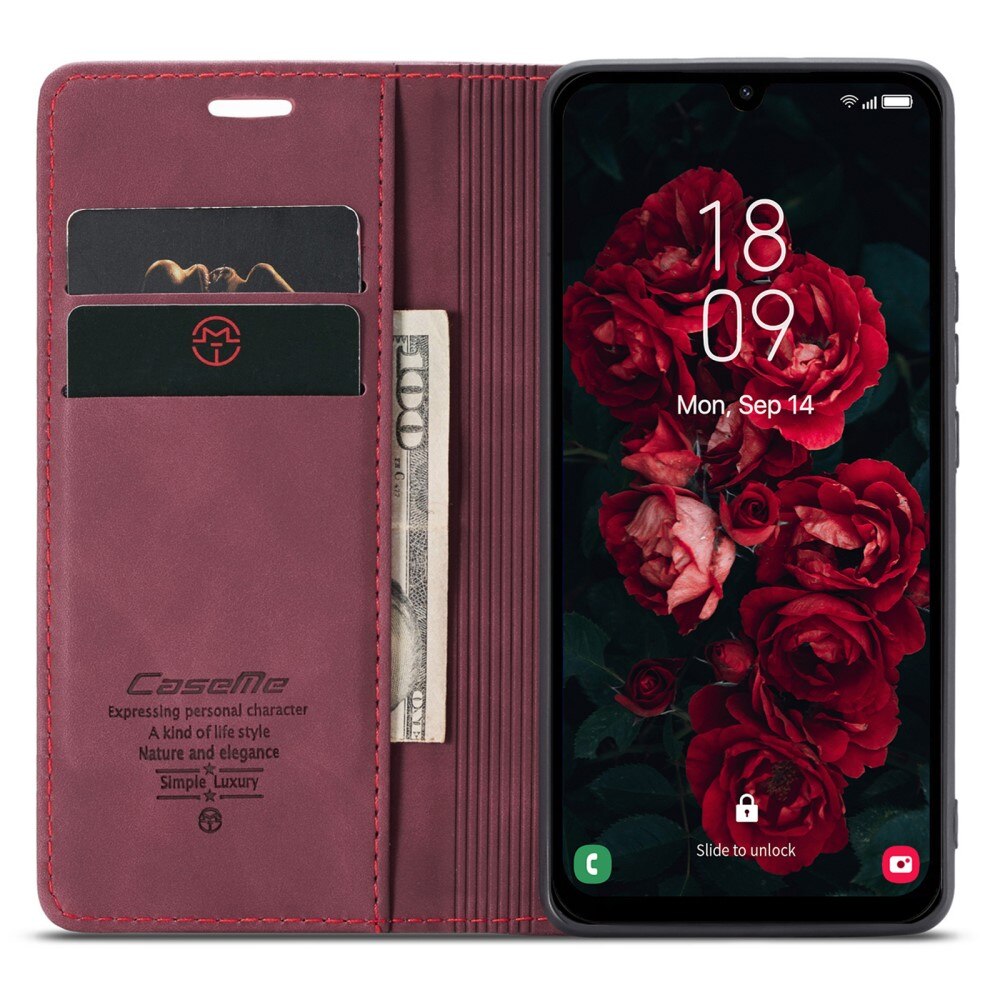 Étui portefeuille mince Samsung Galaxy A25, Rouge