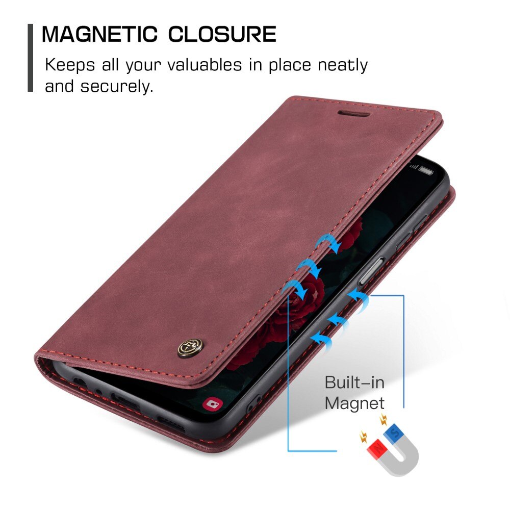 Étui portefeuille mince Samsung Galaxy A25, Rouge