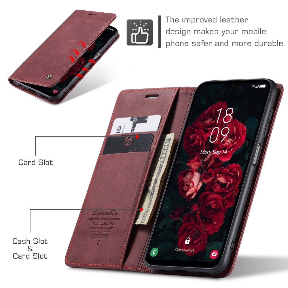 Étui portefeuille mince Samsung Galaxy A25, Rouge