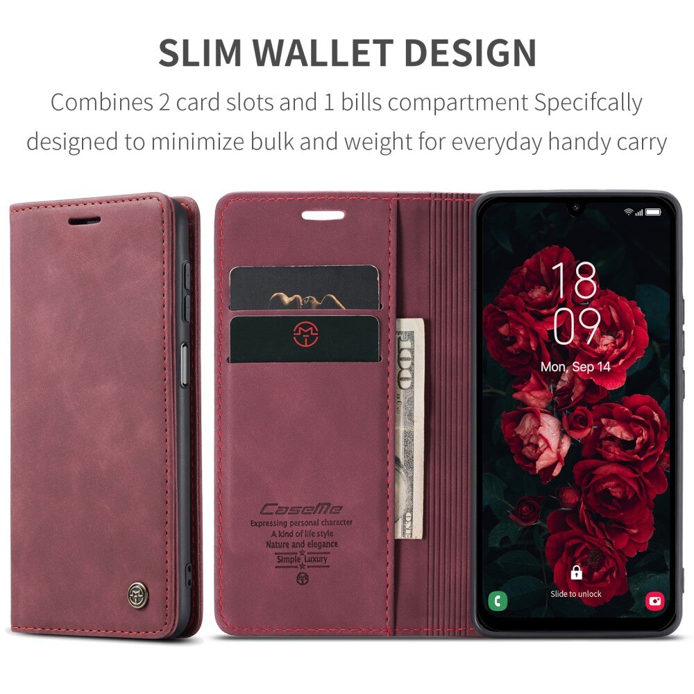 Étui portefeuille mince Samsung Galaxy A25, Rouge