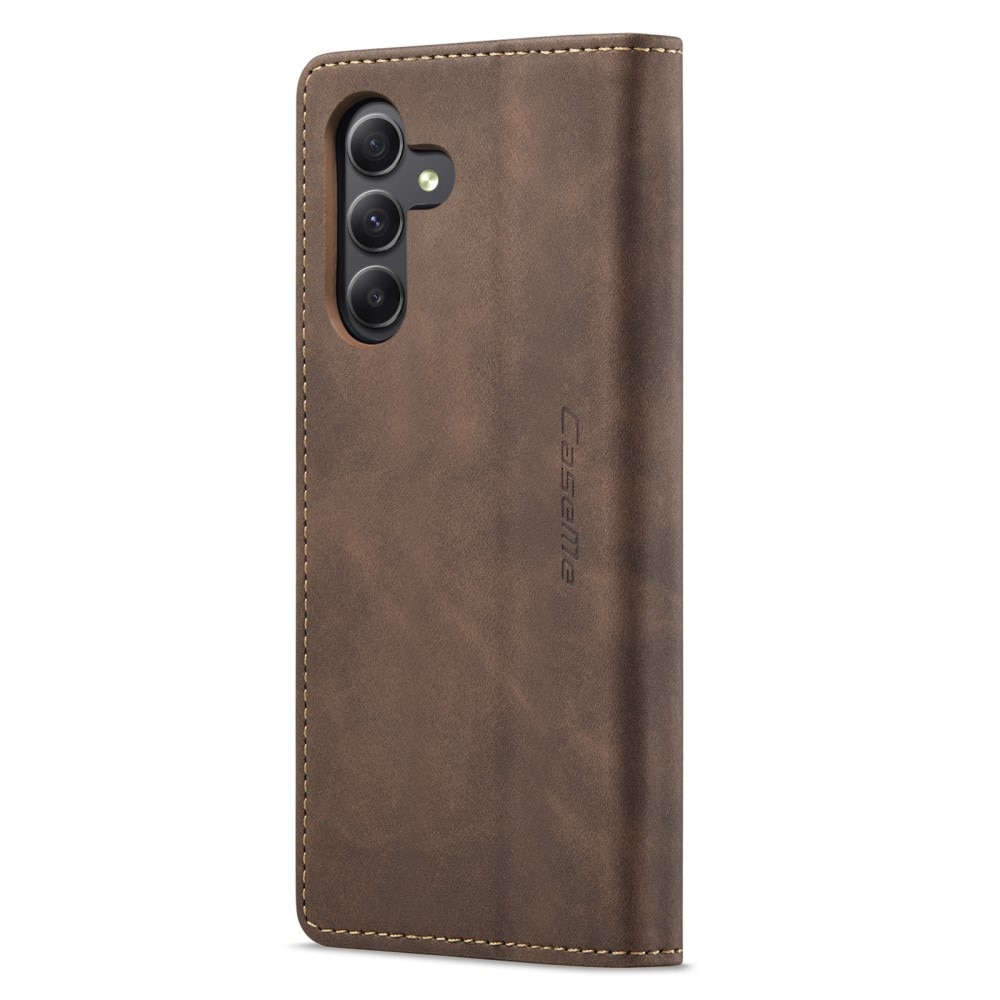 Étui portefeuille mince Samsung Galaxy A25, Marron
