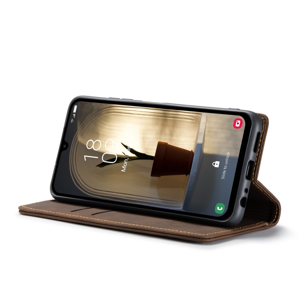 Étui portefeuille mince Samsung Galaxy A25, Marron