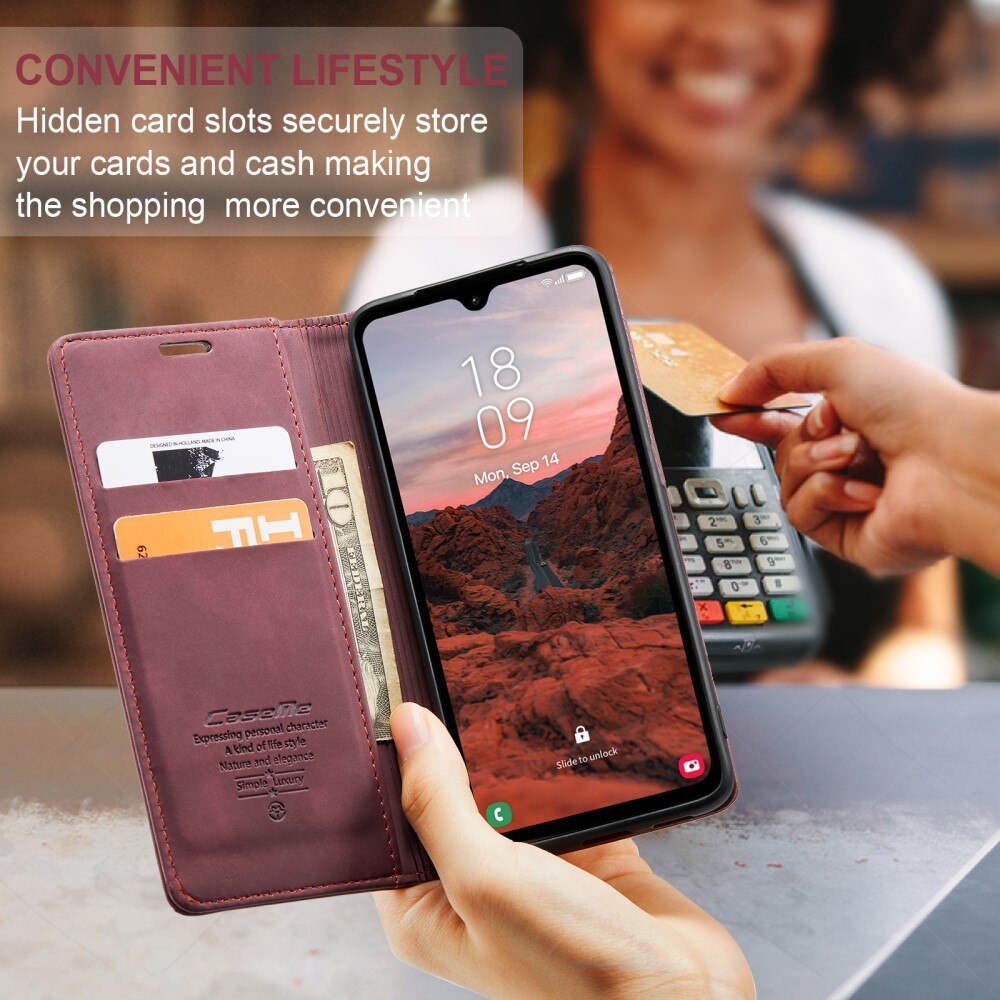 Étui portefeuille mince Samsung Galaxy A05s, Rouge