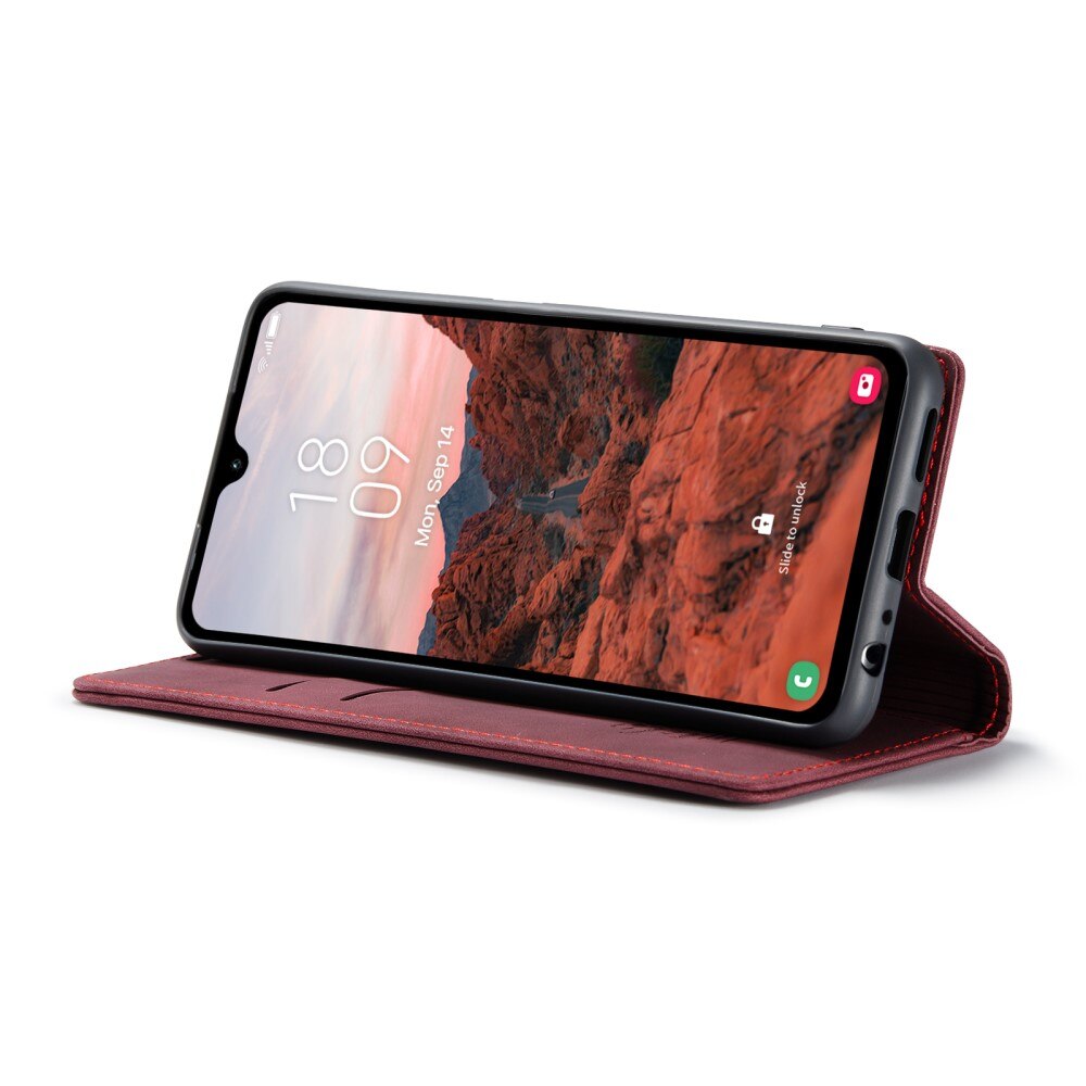 Étui portefeuille mince Samsung Galaxy A05s, rouge