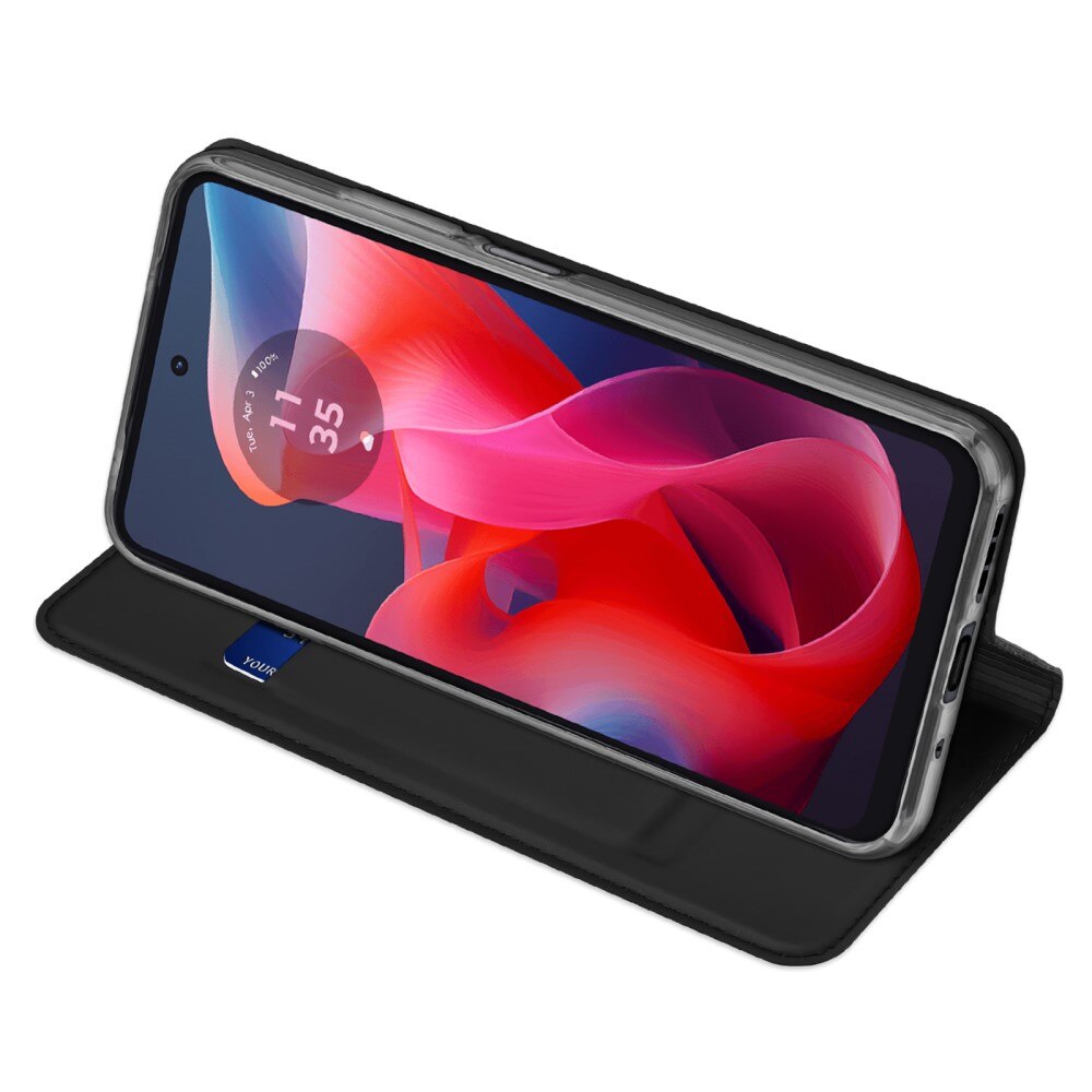 Étui portefeuille Skin Pro Series Motorola Moto E14, Noir