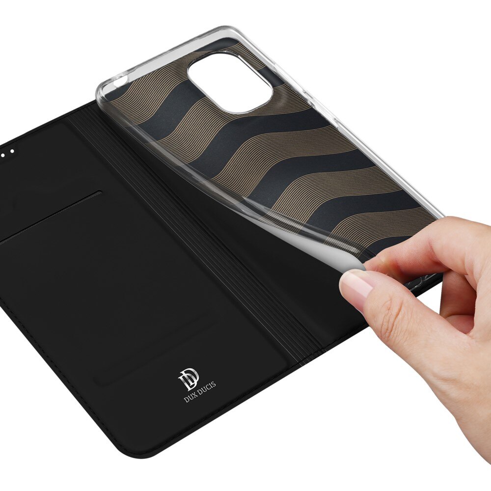 Étui portefeuille Skin Pro Series Motorola Moto E14, Noir