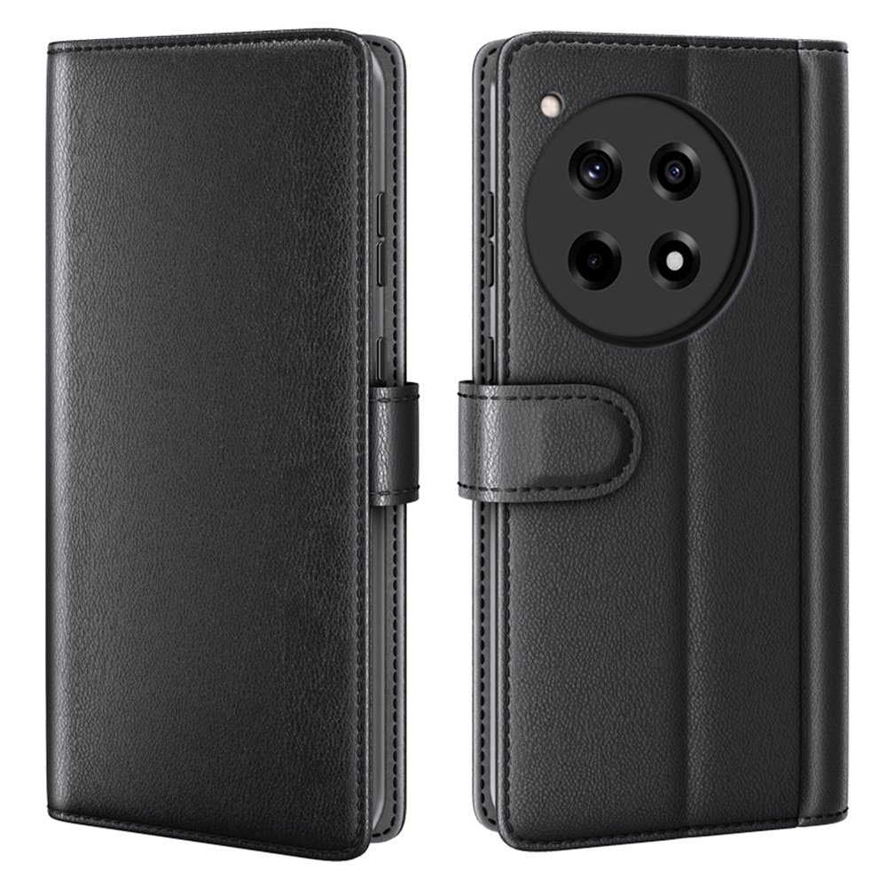 Étui en cuir veritable  OnePlus 12R, Noir