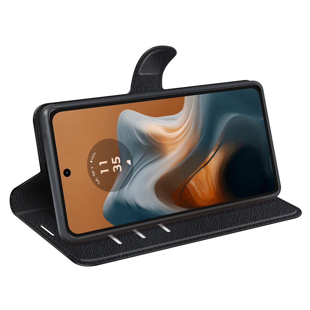 Coque portefeuille Motorola Moto G34, Noir