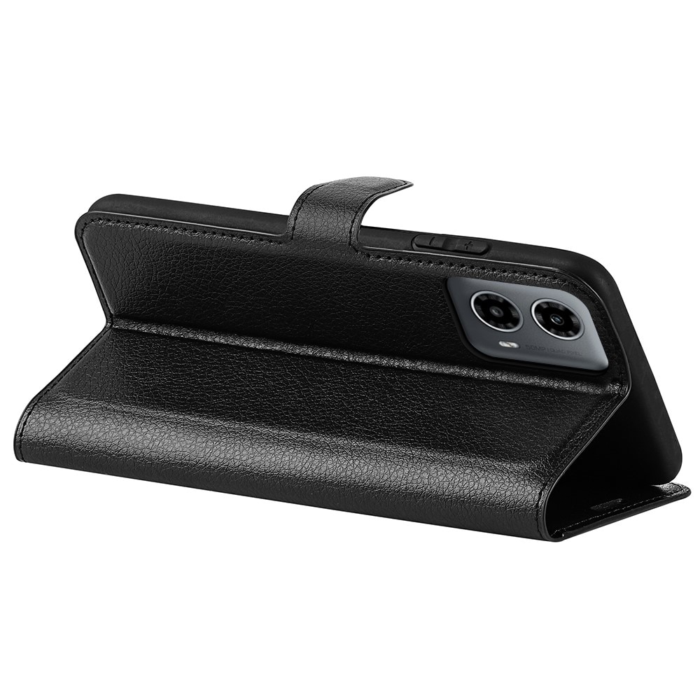 Coque portefeuille Motorola Moto G34, noir