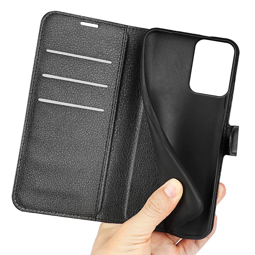 Coque portefeuille Motorola Moto G34, Noir