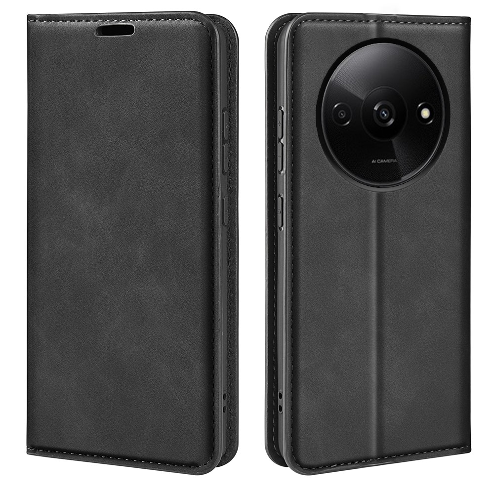Coque portefeuille mince Xiaomi Redmi A3, Noir