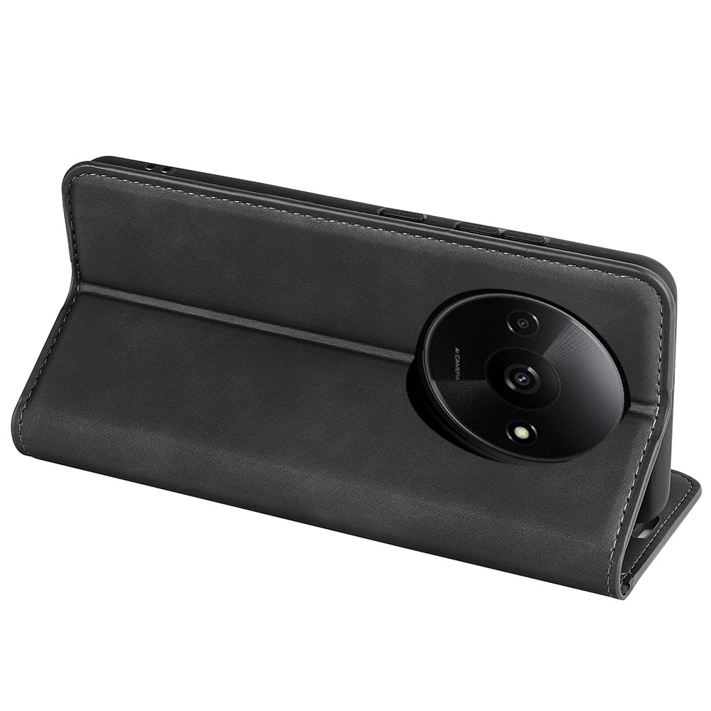 Coque portefeuille mince Xiaomi Redmi A3, Noir