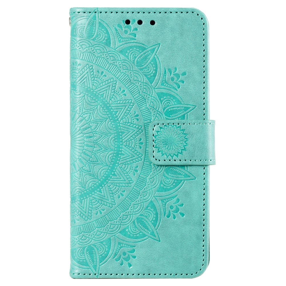 Étui en cuir Mandala Sony Xperia 10 VI, vert