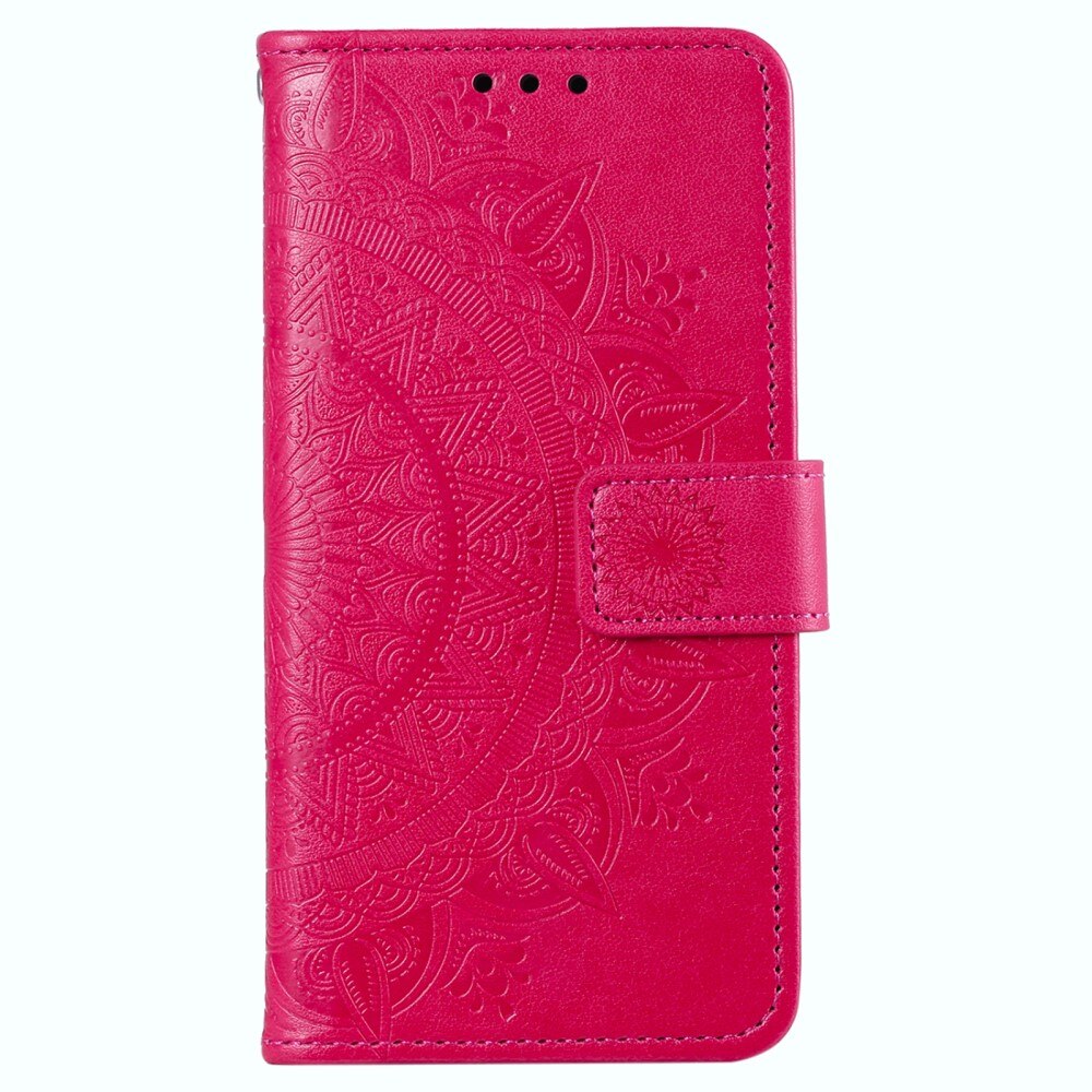 Étui en cuir Mandala Sony Xperia 10 VI, rose