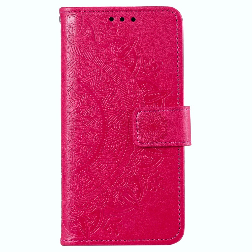 Étui en cuir Mandala Sony Xperia 10 VI, rose