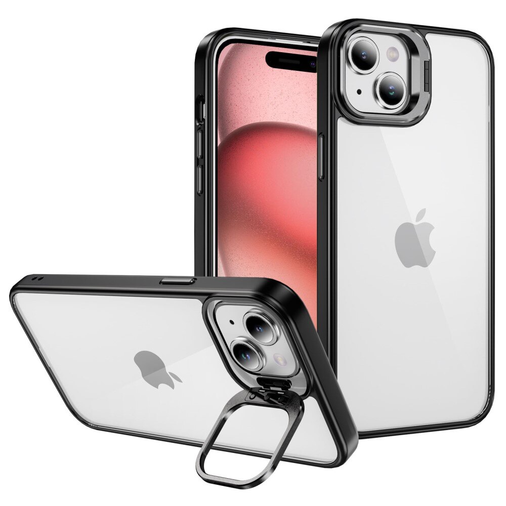 Coque hybride Kickstand Caméra iPhone 13, noir