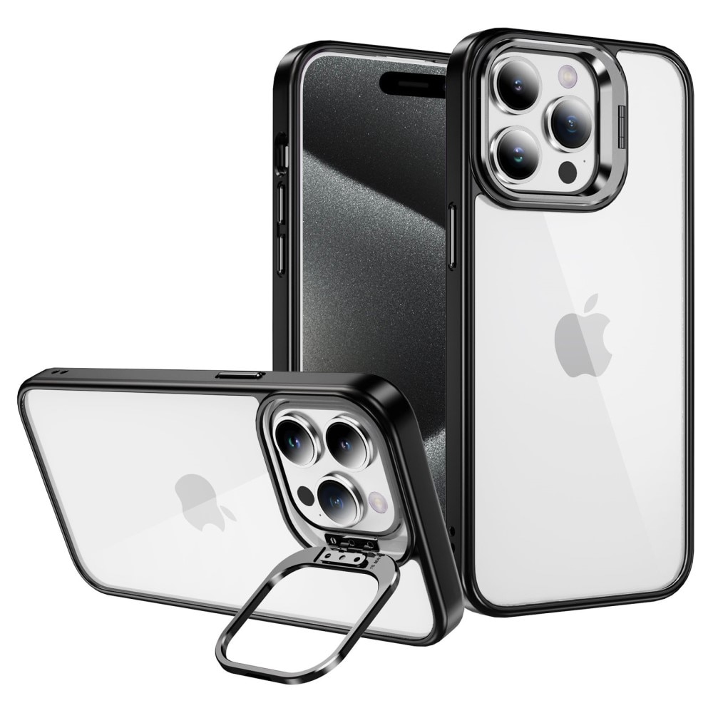 Coque hybride Kickstand Caméra iPhone 12, noir